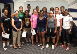 Lauren with the Old Dominion University Lady Monarchs!